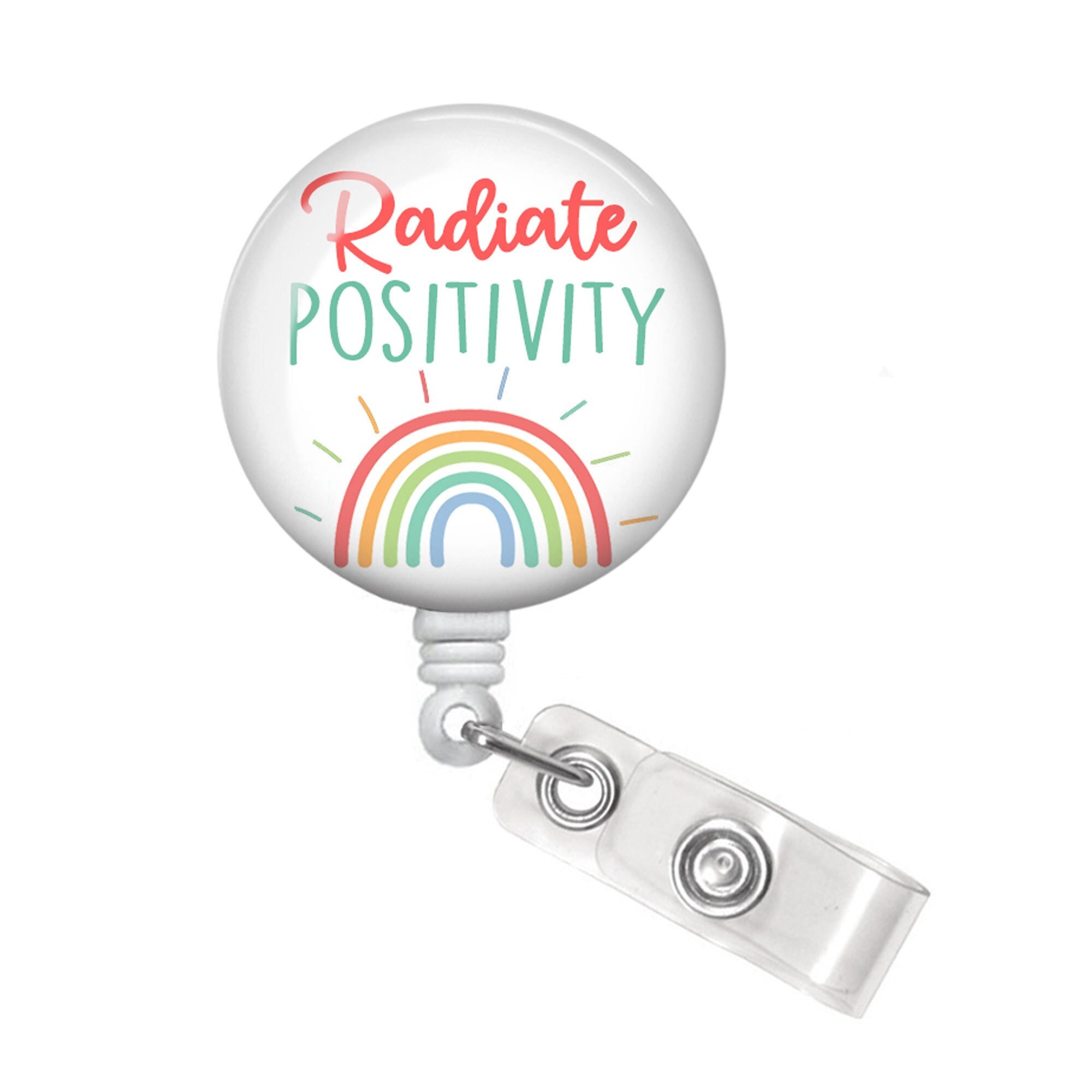 Radiate Positivity Badge Reel Rainbow Badge Reel Radiology Badge Reel 
