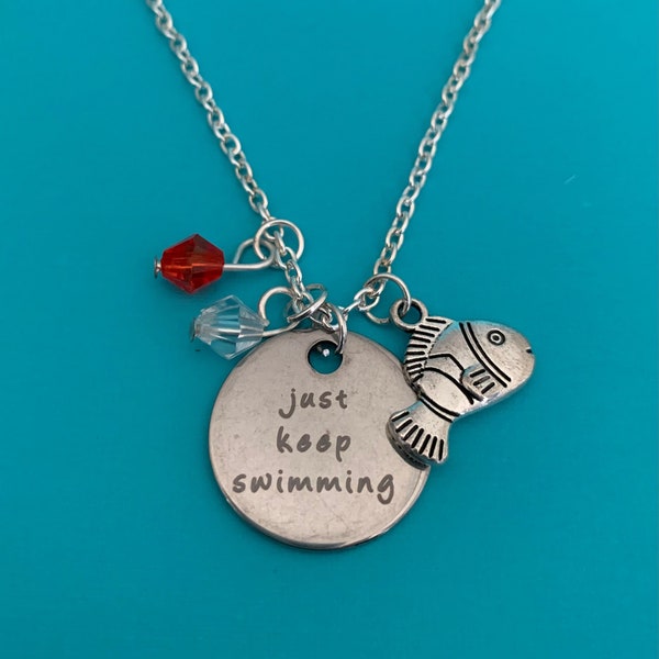 Finding Dory Necklace / Silver Tone Nemo Charm Necklace / Disneyland Gift / Girls Women Teens