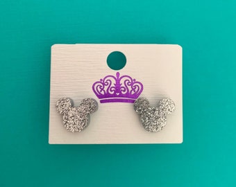 Mickey Mouse Disney Stud Earrings | Silver Small Stud Earrings