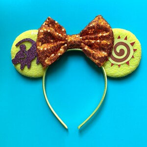 Simba Nala Mickey Ears | Affordable Disney The Lion King Inspired Mickey Ears l Disneyland World Kion Rafiki Glitter Sequin Bow Headband