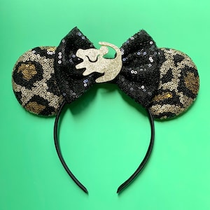 Lion King Simba Ears | Affordable Disney The Lion King Inspired Mickey Ears | Lion Glitter Sequin Bow Headband