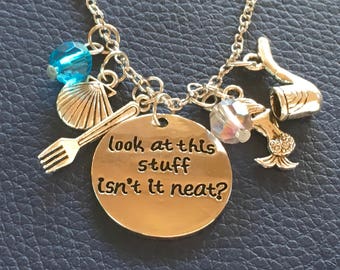 Little Mermaid Charm Necklace / Disney Cruise Fish Extender Gift / DCL FE Charm Necklace / Ariel Fishextender Look at this Stuff Necklace