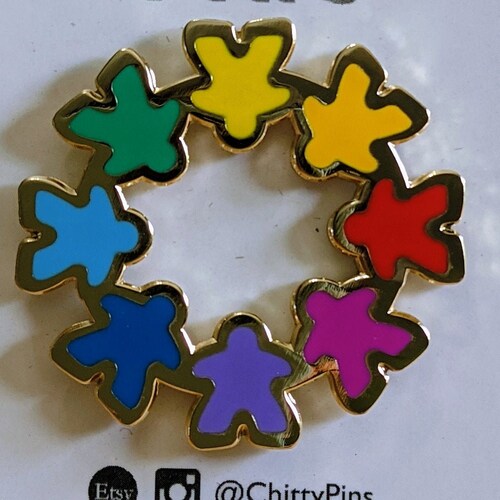 Diversity Meeple Board Game Enamel Pin Etsy