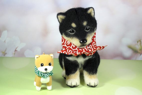 Needle Felting Animal Shiba Inu Dog Japanese Realistic Etsy