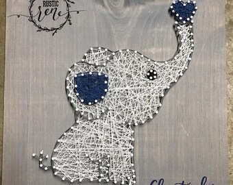 Elephant string art | Etsy