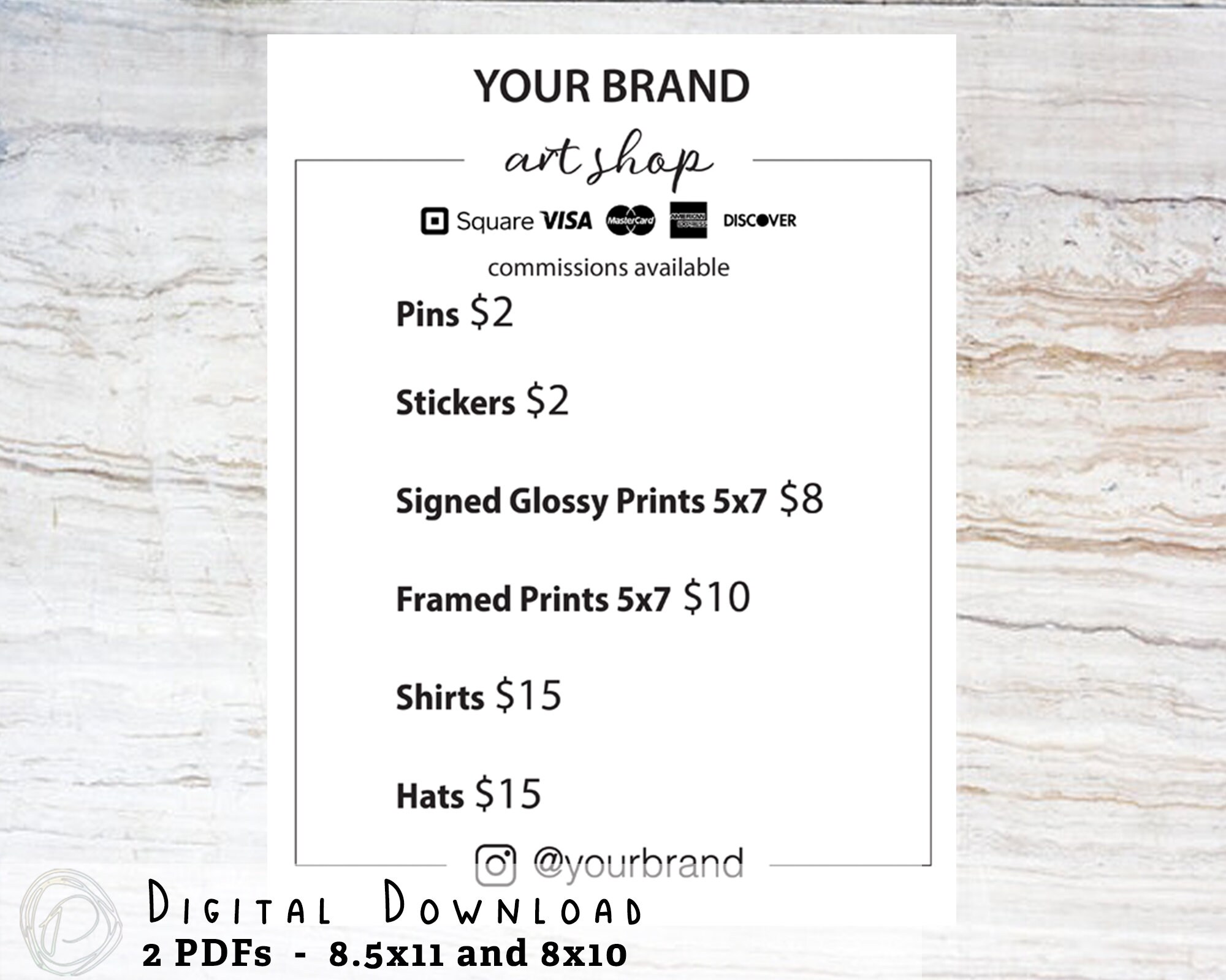 Price List Art Price List Art Fair Trade Show Pop Up Price Etsy