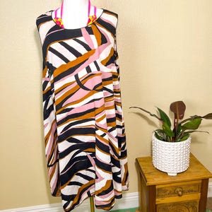 Boho Print Cover Up Tunika: Plus Size Strand Kimono