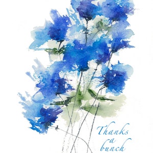 Thank You Card - Thanks a Bunch Note Card - A2 size