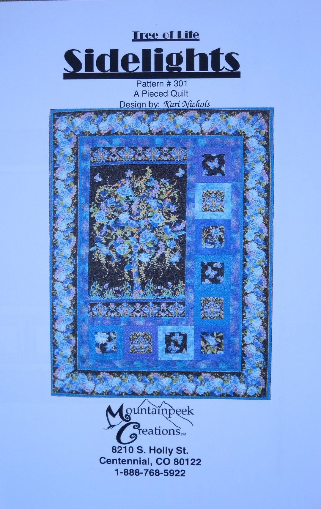 Tree of Life Sidelights Quilt Pattern by Mountainpeek Creations for a