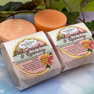 Pink Grapefruit and Rosemary Solid Shampoo or Conditioner Bars
