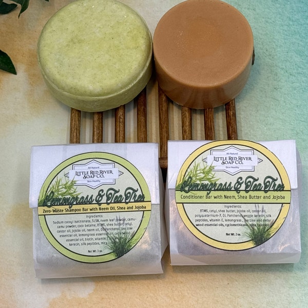 Lemongrass & Tea Tree Solid Shampoo or Conditioner Bars