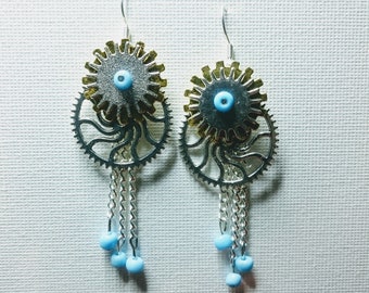 Boucles d'oreilles steampunk