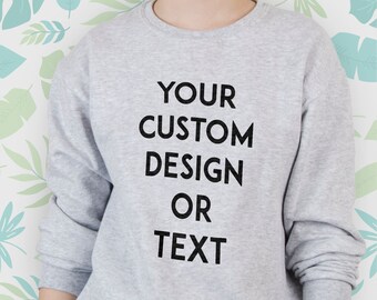 Custom sweatshirt for Women Men sweater Your Custom Design or Text Logo Photo Picture Customized Graphic Crewneck sweatshirt Unique Gift