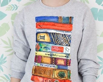 Books sweatshirt for Women Men Girl sweater Cute Literary Graphic raglan Book Lovers Library Reading Unisex Crewneck Librarian Gift idea