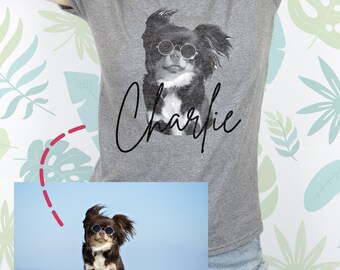 Dog shirt for Women Men Girl t shirt tshirt Custom Design Graphic tee shirt Name Picture Photo Personalized Pet Kawaii Lady Unisex Gift idea
