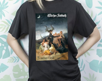 Art shirt for Women Men t shirt tshirt Aesthetic Vintage Painting Witches Sabbath Dark Academia Style Francisco Goya Unisex shirt Gift