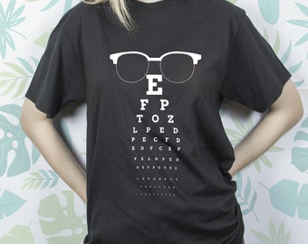 Eyeglasses shirt for Men Women Girl t shirt tshirt Eyes Letters Graphic tee shirt Eye Doctor Ophthalmology Ophthalmologist Unisex shirt Gift