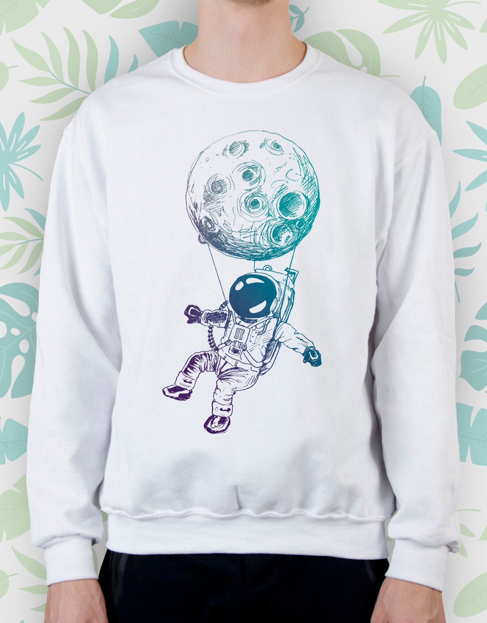 Red Cosmic Galaxy Space Men's Sweatshirt