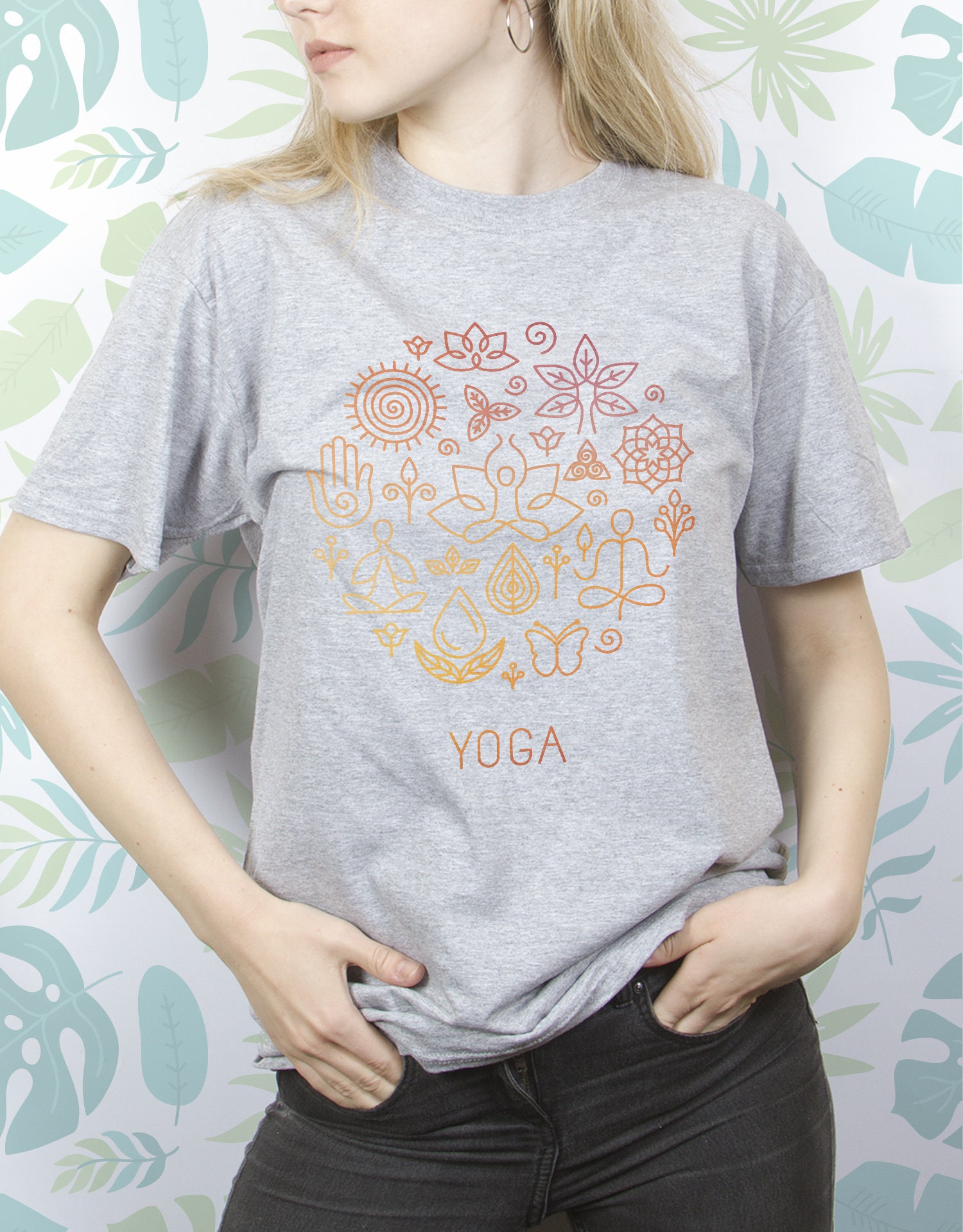 Yoga shirt for Women Men Girls t shirt tshirt for Yoga Herbs Etsy