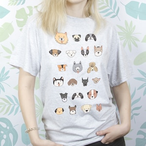 Dogs shirt for Women Men Girl t shirt tshirt Kawaii Animals Graphic tee shirt With Dogs Funny Lady Guy Cute Unisex shirt Dog Lover Gift idea