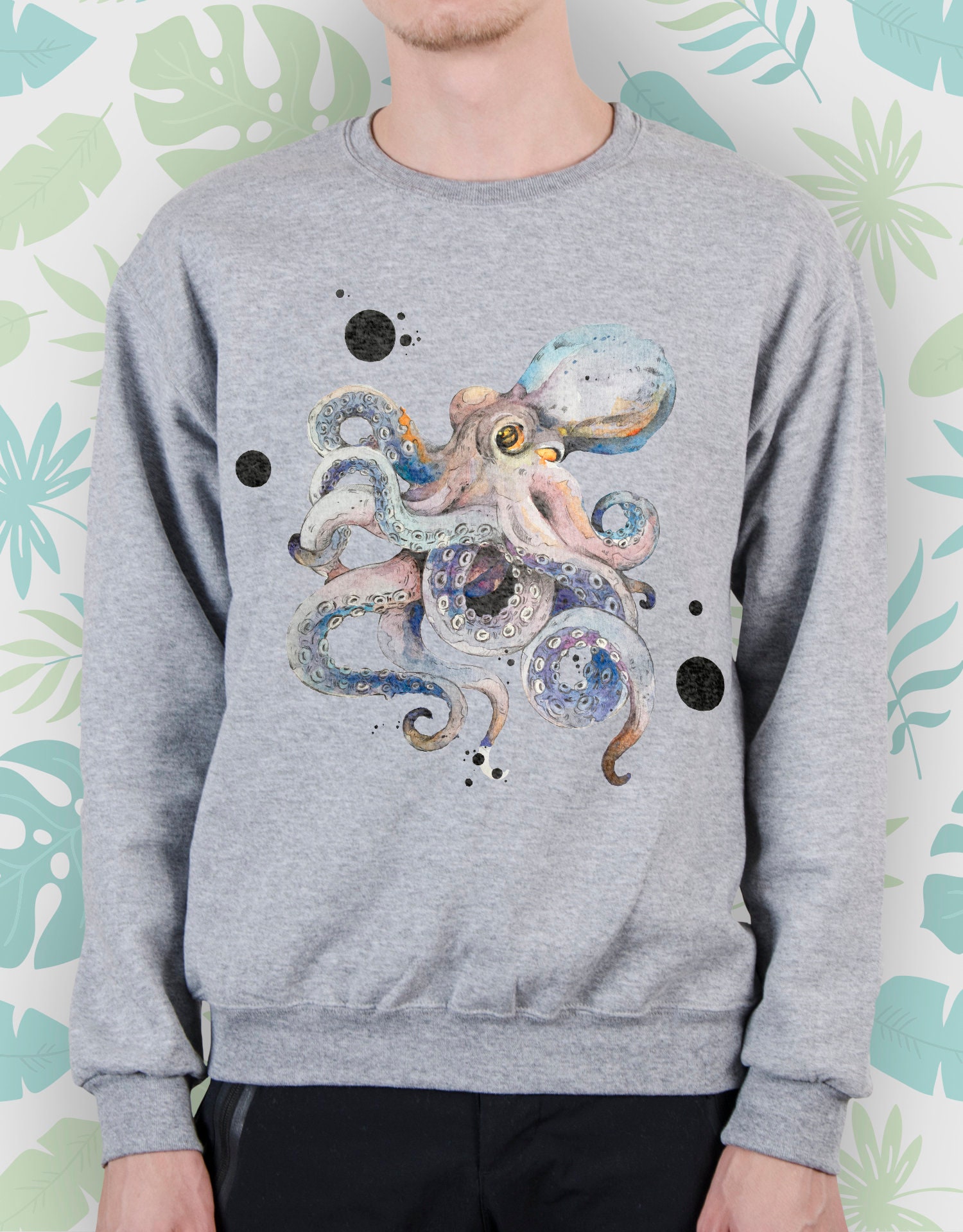 Octopus Sweatshirt for Women Men Girl Sweater Animal Art - Etsy Ireland