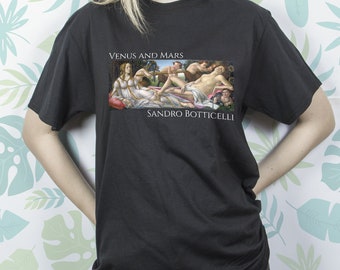 Renaissance shirt for Women Men t shirt tshirt Trendy Vintage Aesthetic Art Botticelli Painting Venus and Mars Design Unisex shirt Gift