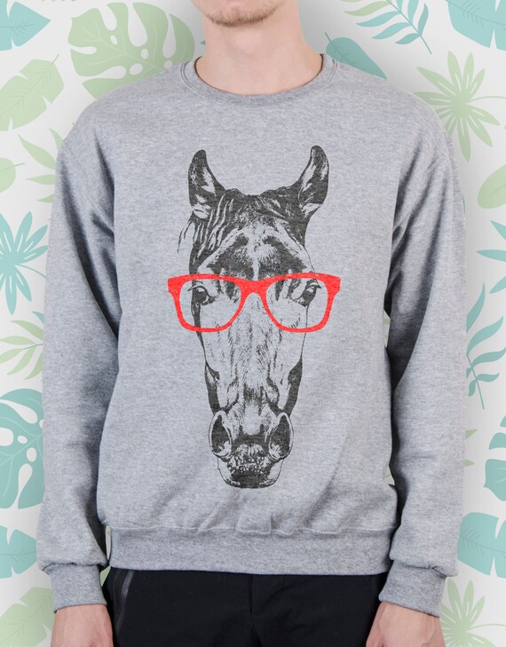 Horse Cute Funny Animal Sweatshirt Men Women Unisex Graphic - Etsy
