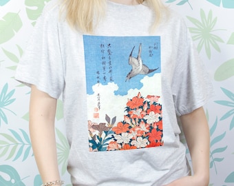 Japanese shirt for Women Men t shirt tshirt Vintage Art shirt Retro Aesthetic Japan Nature Retro Painting Graphic Design Unisex shirt