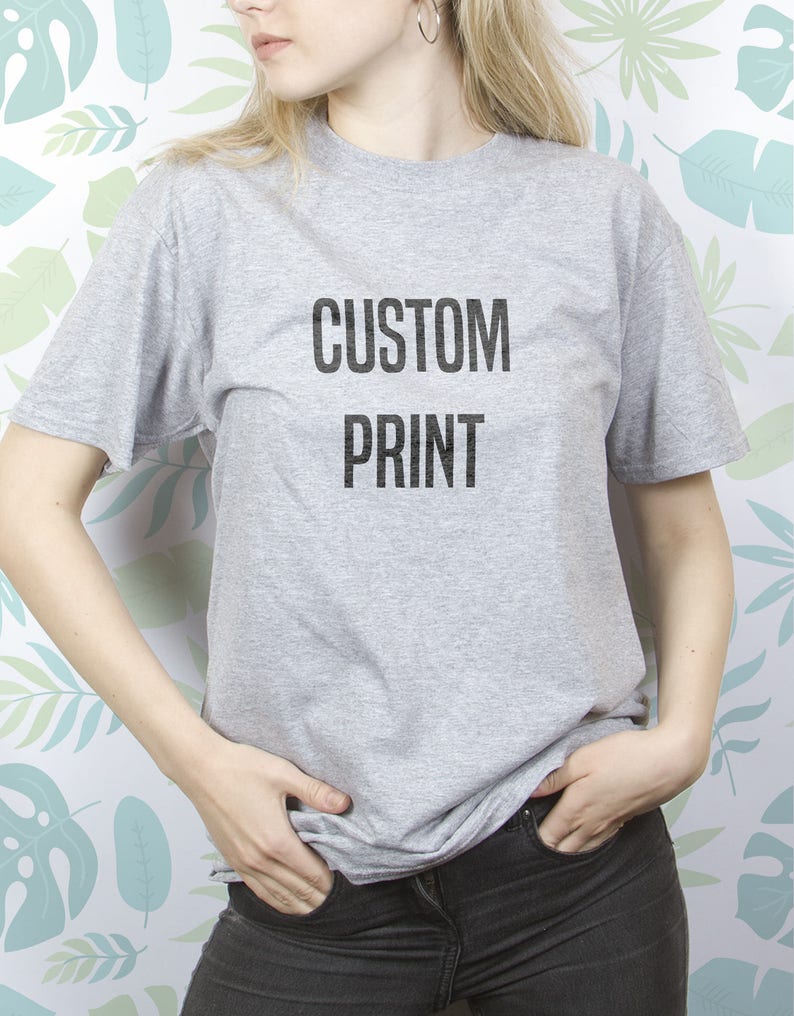Tshirt Custom Shirt With Name Tshirt Personalized Custom Print Etsy
