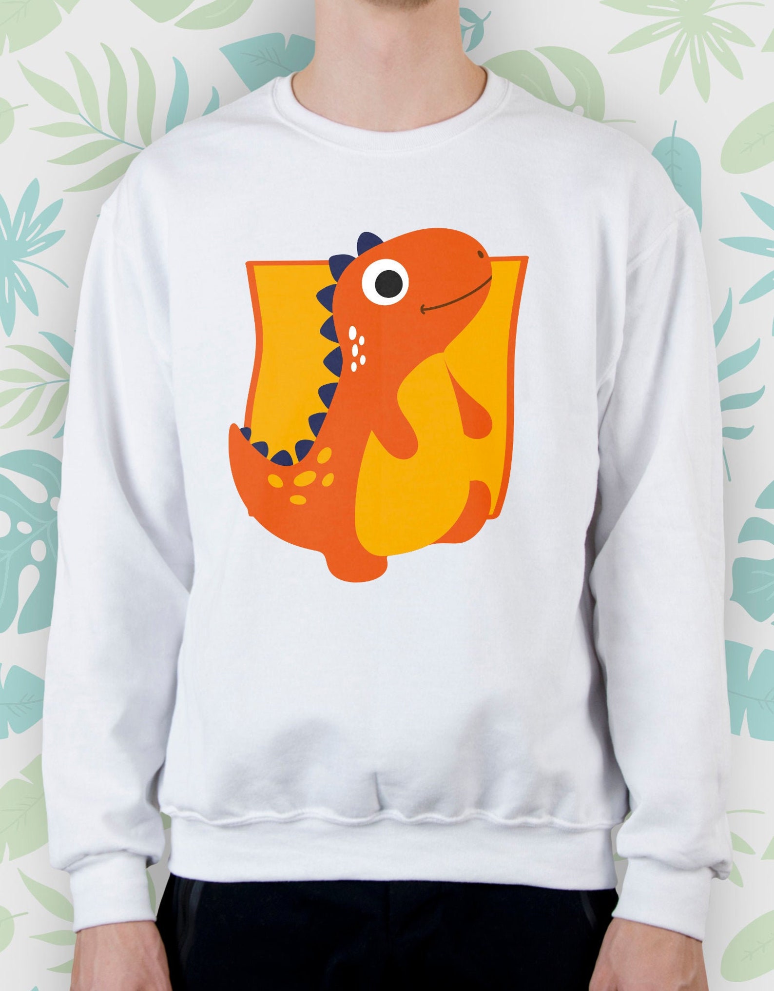 Dinosaur sweatshirt for Women Men Girls sweater Cute Kawaii Etsy