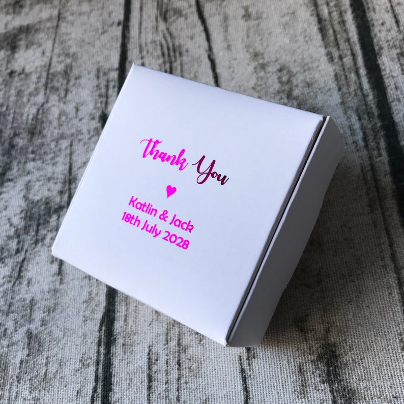 40 White Black Navy Blue Personalized Wedding Party Favor Boxes Gold ...