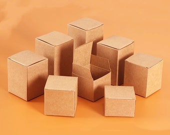 100 Kraft Paper Boxes Wedding Party Favor Boxes Baby Shower Birthday Baptism Gift Boxes Home Made Products Soap Candle Wax Packing Box