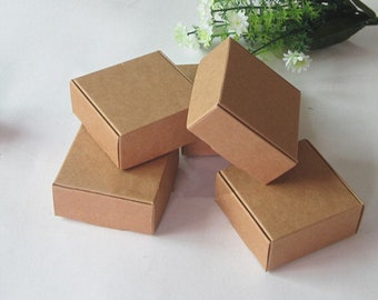 Kraft Paper Boxes Wedding Party Favor Boxes Baby Shower Birthday Baptism Christening Gift Boxes Hand Made Product Packing Cookie Jewelry Box