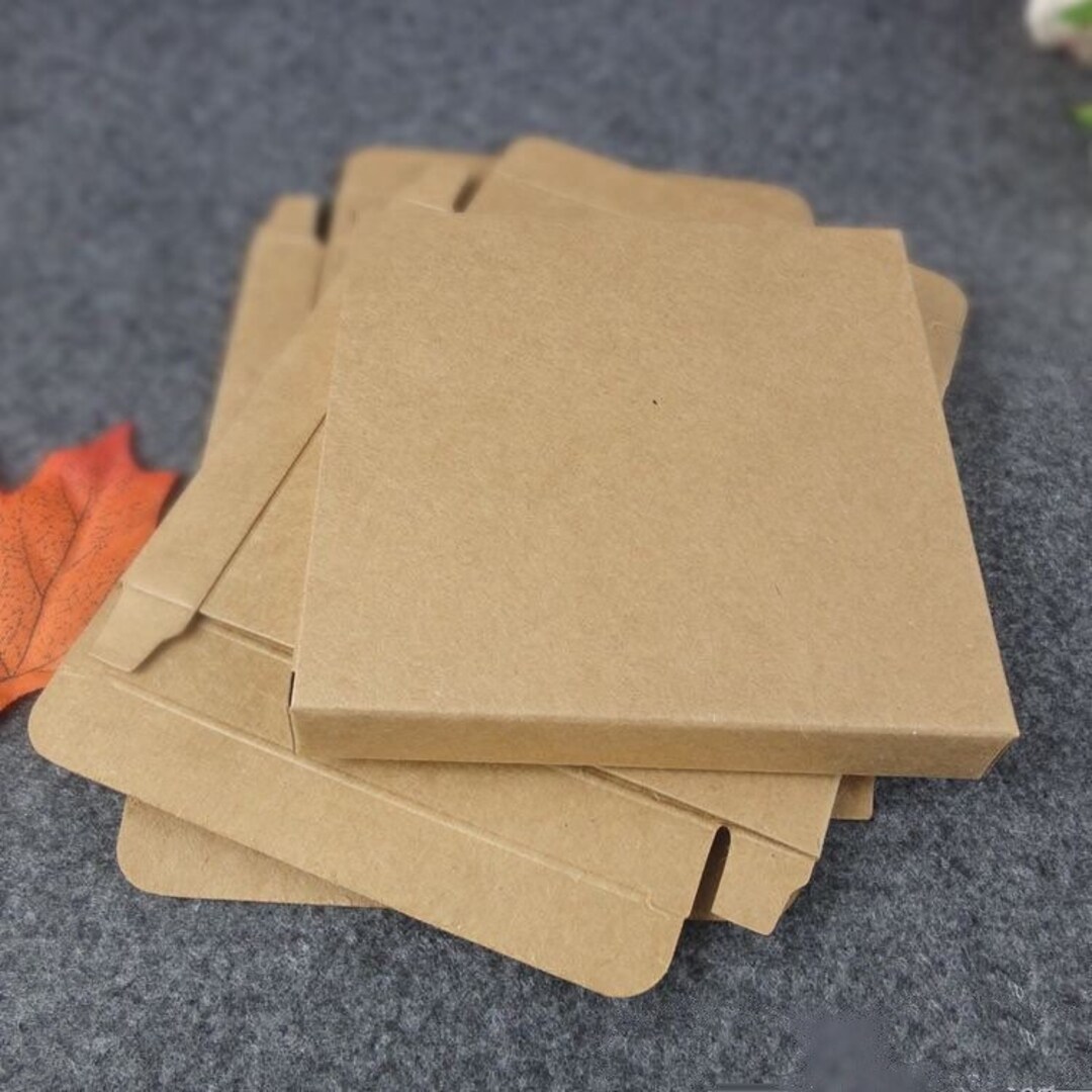 Pack of 100 Kraft Paper Thin Packaging Box Mailing Box Postal Box Gift