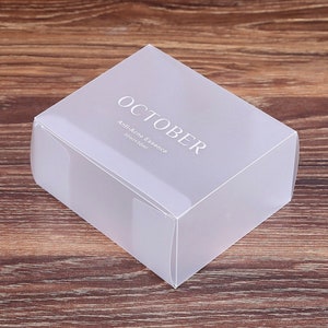 200x Business Logo Matte Frosty PVC Box Gold Rose Gold Foil Logo Product Packaging Box Jewellery Cosmetics Candle Soap Product Packing image 2