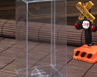 150 durchsichtige rechteckige PVC-Boxen | Geschenk- und Produktanzeige