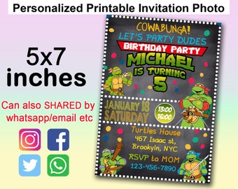 Teenage Mutant Ninja Turtles Geburtstagskarte Etsy