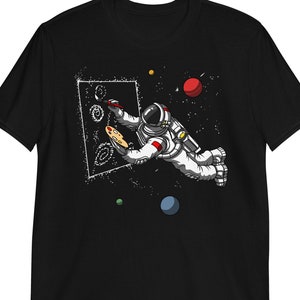 Koszulka Space Astronaut Painter, Koszulki do malowania, Koszulka unisex Painter, Koszulka nauczyciela sztuki, Koszulka Galaxy, Koszulka męska Artist, Odzież malarska zdjęcie 1