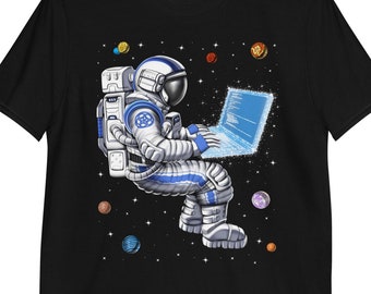 Camiseta de programador de astronauta espacial, camiseta de codificador, camiseta de programación, ropa de ingeniero de software, ropa de desarrollador, ropa de informática