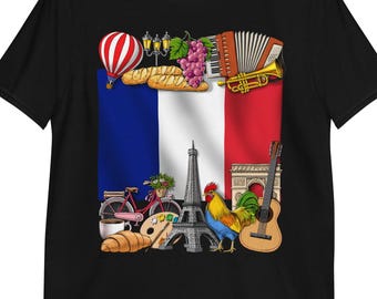 Frankrikes flagga T-shirt: Stolt fransk T-shirt