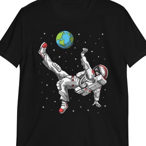 Astronaut Soccer Player Shirt, Mens Soccer Tee, Soccer Clothing, Soccer Clothes, Soccer Apparel, Soccer Outfit, Space Unisex T-Shirt image 1