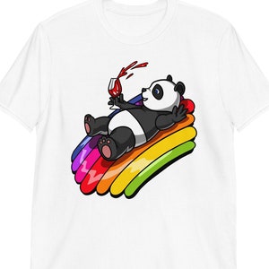 Panda Bear Wine Party Shirt, Funny Panda Shirt, Mens Party Shirt, Unisex Wine Tee, Panda Womens Shirt, Panda Clothing, Panda Clothes