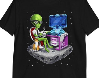 Alien Programmer T-Shirt, Funny Coder Tee,  Programming Shirt, Software Engineer Clothing, Developer Clothes, Computer Science Apparel