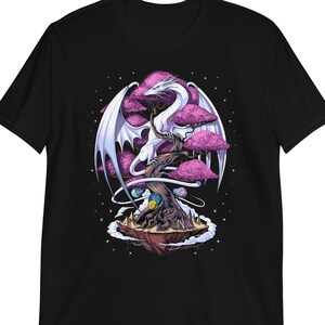 Dragon Cherry Blossom Shirt, Japanese Dragon Tee, Dragon Clothing, Mythical Creature T-Shirt, Dragon Clothes, Dragons Outfit, Dragon Apparel