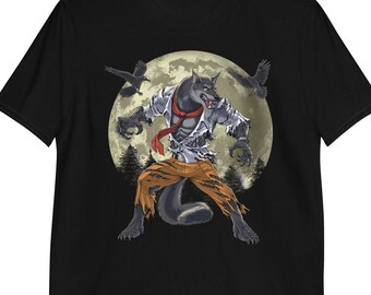Werewolf Shirt, Full Moon Shirt, Wolf Monster Shirts, Werewolf Clothing, Werewolf Clothes, Horror Werewolf Apparel, Werewolf T-Shirt