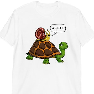 Snail Riding Turtle Shirt, Funny Snail Tee, Mens Turtle Shirt, Unisex Snail Tee, Tortoise Shirt, Forest Animals Shirts, Snail Apparel