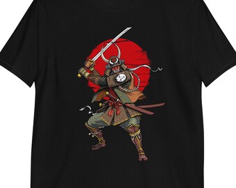 Samurai Warrior T-Shirt, Japanese Demon Shirt, Samurai Mens Tee, Samurai Ninja Clothing, Samurai Clothes, Samurai Outfit, Samurai Apparel