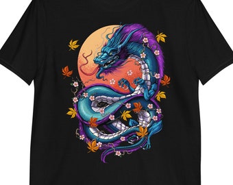 Maglietta drago giapponese, maglietta drago cinese, abbigliamento drago, maglietta unisex drago mitologico, vestiti drago, vestito drago, abbigliamento drago