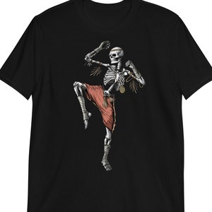 Skelett Muay Thai Shirt, Thai Boxen Shirt, Thai Boxer Herren T-Shirt, Muay Thai Kleidung, Thai Boxer Kleidung, Muay Thai Outfit