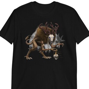 Wendigo-tröja, kryptidvarelse-tröjor, kryptozoologi-tröja, skräckmonsterkläder, kryptider-kläder, Wendigo-presenter